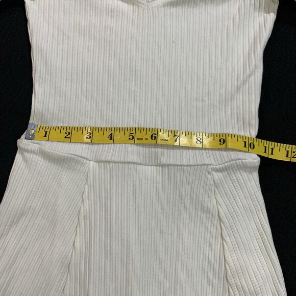 Reformation White Dress XS Bruno Stretch Knit Striped - Picture 13 of 16